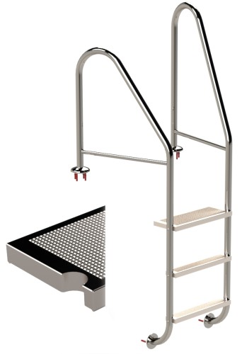 Eichenwald Poolleiter Modell 07 Marina Öffentlich bis Mindestbeckentiefe 1620mm