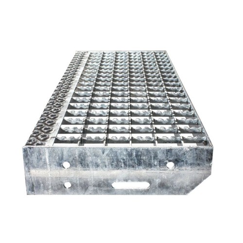 Euroline 512 Überstieg 60° 800mm Stufenbreite 2x8 Stufen Stahl Gitterrost