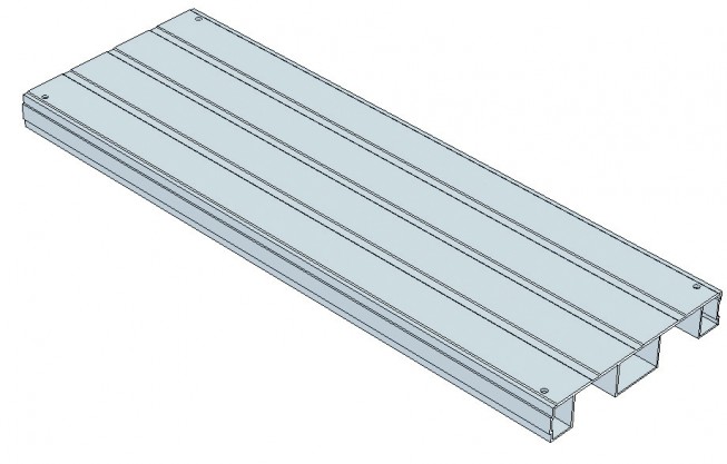 MUNK Stufenbelag Aluminium Gitterrost 600mm Stufenbreite, 235mm Stufentiefe, Mehrpreis