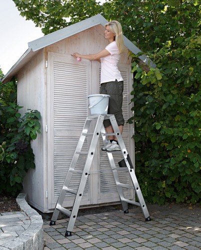 MUNK Stehleiter beidseitig begehbar mit clip-step R13 2x9 Stufen
