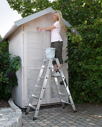 MUNK Stehleiter mit ergo-pad beidseitig begehbar