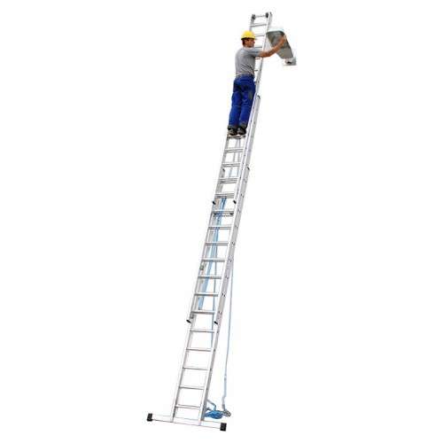 Günzburger Seilzugleiter mit Traverse 3x18 Sprossen