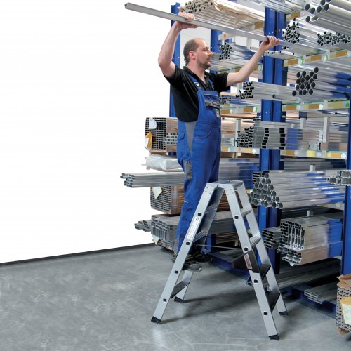 MUNK Stehleiter beidseitig begehbar mit clip-step R13 250kg 8 Stufen