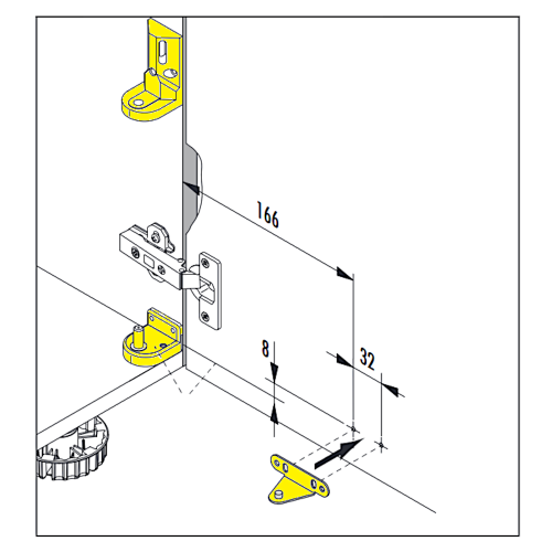 Hailo Montagezubehör in Weiß für Mono, Compact-Box 15 + M