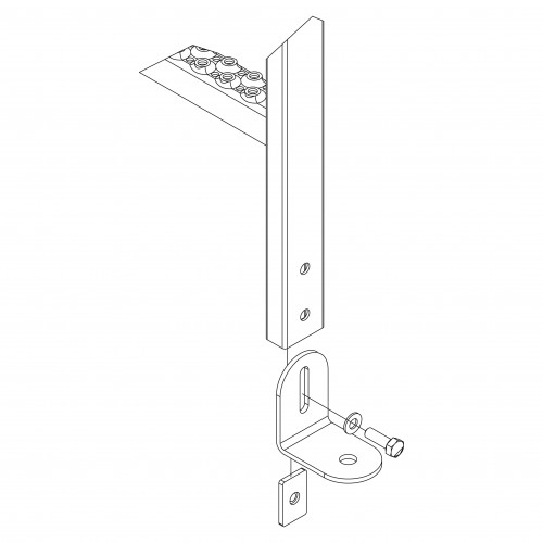 Hailo universal Fußhalter für Schachtleitern aus Edelstahl 1.4301