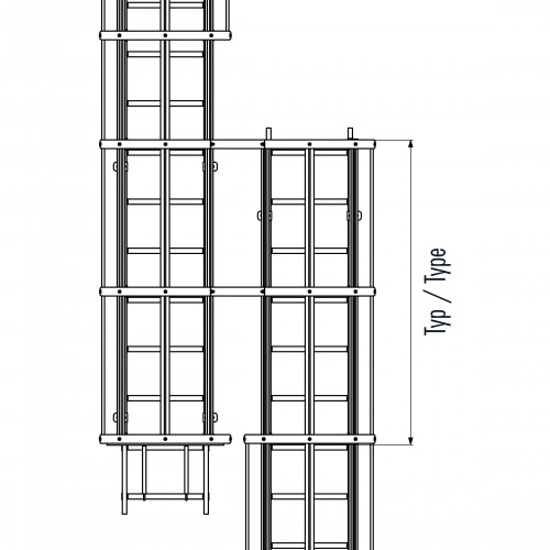 Hailo Umstiegs-Einheit für Steigleitern Typ 1680, 40x20mm aus Edelstahl