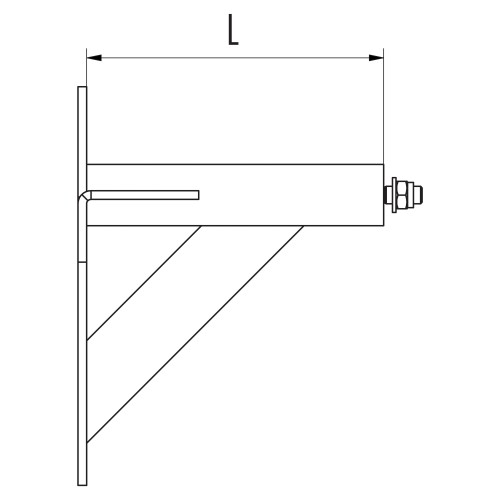 Hailo Wandhalter-Unterkonstruktion 130mm (85-130mm WDVS) Edelstahl/Stahl