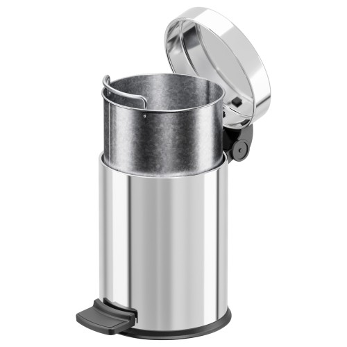 Hailo Solid S Kosmetik-Mülleimer Edelstahl mit verzinktem Inneneimer