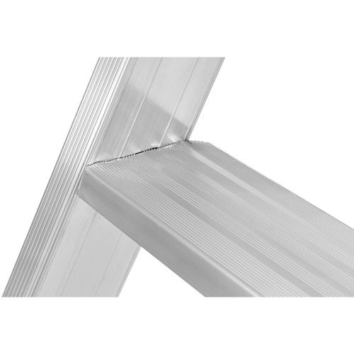 Hymer Stufenmehrzweckleiter mit Wandlaufrollen 3x7 Sprossen/Stufen