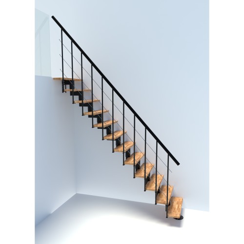 Minka Mittelholmtreppe Comfort Top 37 - 312cm Geschosshöhe Buche Schwarz