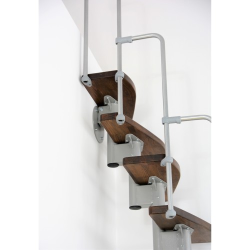 Minka Mittelholmtreppe Monaco 35 - 293,8cm Geschosshöhe Walnuss Grau