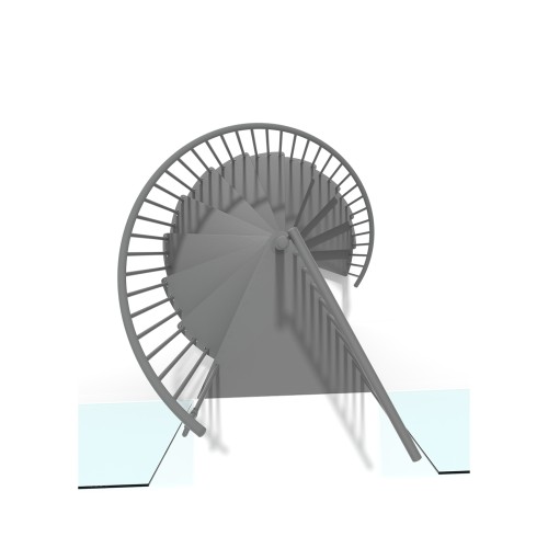 Minka Spindeltreppe Portofino 42 - 300,3cm Geschosshöhe Grau 160cm Durchmesser