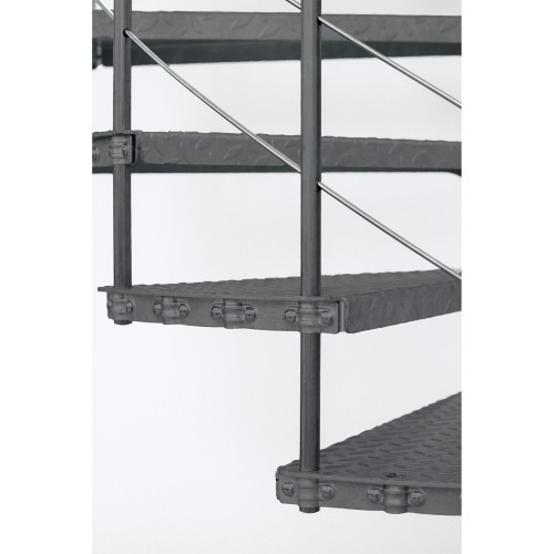 Minka Außenspindeltreppe Spino Zink Color 38 - 305,5cm Geschosshöhe