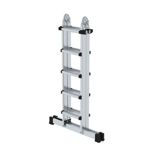 MUNK Teleskopleiter mit Traverse 4x5 Sprossen