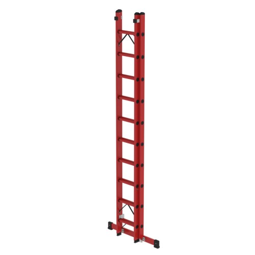 MUNK Vollkunststoff Seilzugleiter mit Traverse 2x10 Sprossen