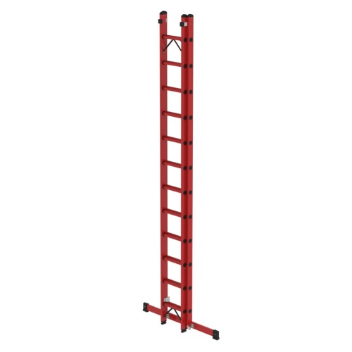 MUNK Vollkunststoff Seilzugleiter mit Traverse 2x12 Sprossen