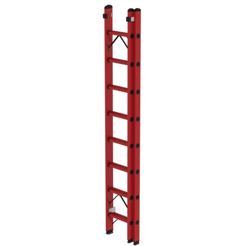 MUNK Vollkunststoff Sprossen-Schiebeleiter 2x8 Sprossen