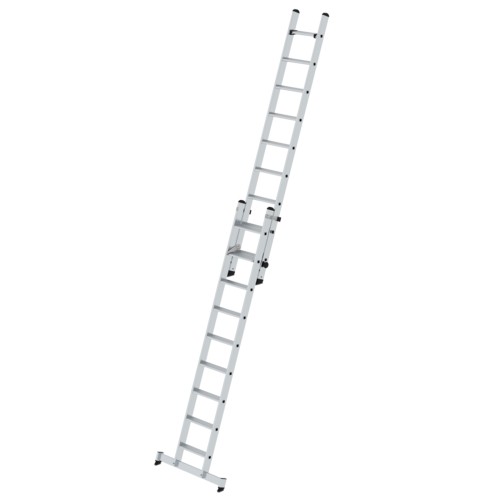 MUNK Stufen-Schiebeleiter mit nivello-Traverse 2-teilig 2x9 Stufen