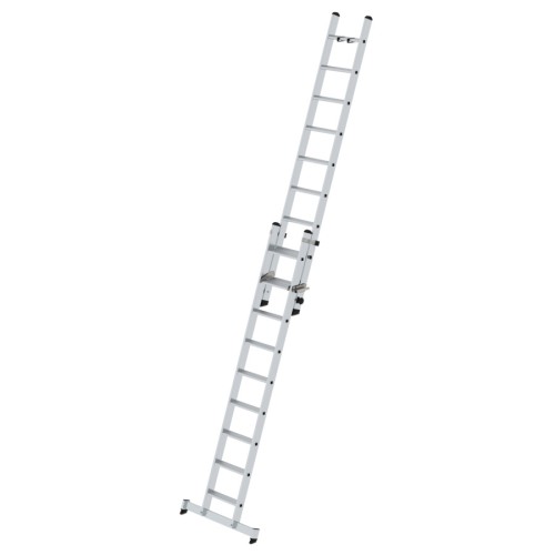 MUNK Stufen-Schiebeleiter mit nivello-Traverse 2-teilig 2x9 Stufen