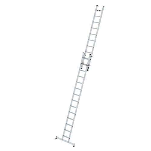 MUNK Stufen-Schiebeleiter mit nivello-Traverse 2-teilig 14+10 Stufen