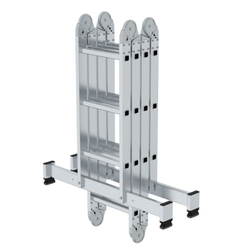 MUNK Vielzweckleiter mit Nivello® Traverse 2x3 + 2x4 Sprossen