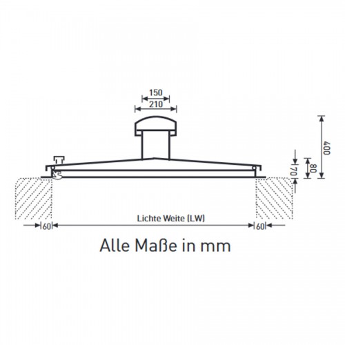 Zarges Brunnenabdeckung in eckiger Form aus Edelstahl mit Isolierung 1000 mm x 800 mm
