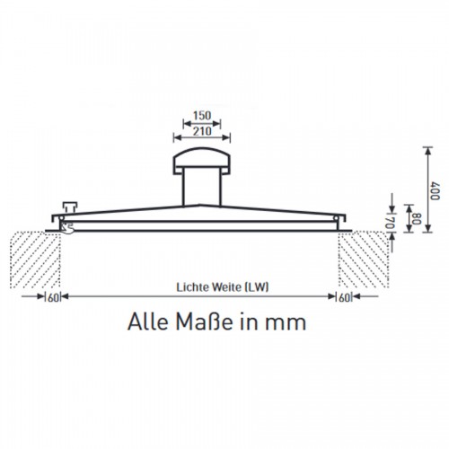 Zarges Brunnenabdeckung in runder Form aus Edelstahl mit Isolierung Durchmesser 625 mm