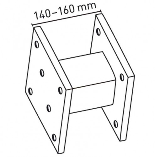 Zarges Distanzsegment 140mm Stahl verzinkt