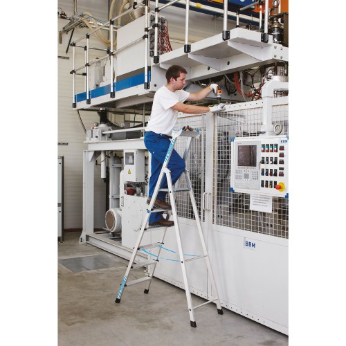 Zarges genietete Stehleiter, eloxiert XLstep S 3 Stufen