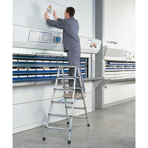 Zarges genietete Stehleiter eloxiert XLstep B 2x3 Stufen