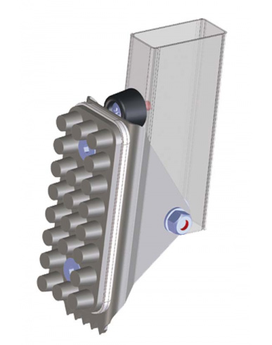 Zarges Schwenkfüße mit Gummiauflage 125x50mm 1 Stück