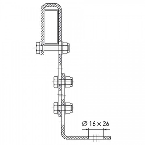 Zarges Wandhalter verstellbar Stahl verzinkt 150-200mm Wandabstand