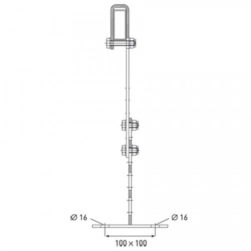 Zarges Wandhalter verstellbar 275-375mm Wandabstand