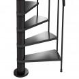 Dolle Spindeltreppe Calgary Anthrazit 244,8-280,8cm Geschosshöhe Ø120cm-small