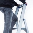 ASC Eurostairs Stufenstehleiter einseitig eloxiert mit Plattform 12 Stufen ASC Eurostairs Stufenstehleiter einseitig eloxiert mit Plattform 12 Stufen-small