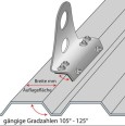 Einrohr-Schneefanghalter für Trapezblech, Leisten- und Sandwichdach, anthrazit Einrohr-Schneefanghalter für Trapezblech, Leisten- und Sandwichdach, anthrazit-small