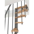 Minka Spindeltreppe Suono Smart 38 - 305,5cm Geschosshöhe Buche Grau für 120x68cm Deckenöffnung Minka Spindeltreppe Suono Smart 38 - 305,5cm Geschosshöhe Buche Grau für 120x68cm Deckenöffnung-small