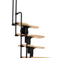 Minka Mittelholmtreppe Twister 35 - 293,8cm Geschosshöhe Buche Schwarz Minka Mittelholmtreppe Twister 35 - 293,8cm Geschosshöhe Buche Schwarz-small