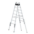 MUNK Aluminium Stehleiter, treppengängig, mit 4 Holmverlängerungen 2x7 Sprossen MUNK Aluminium Stehleiter, treppengängig, mit 4 Holmverlängerungen 2x7 Sprossen-small