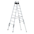 MUNK Aluminium Stehleiter, treppengängig, mit 4 Holmverlängerungen 2x8 Sprossen MUNK Aluminium Stehleiter, treppengängig, mit 4 Holmverlängerungen 2x8 Sprossen-small