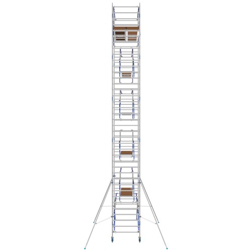 ASC Rollgerüst AGS Pro 250x135cm mit Carbon-Plattformen und doppelseitigem Geländer 12,3m Arbeitshöhe