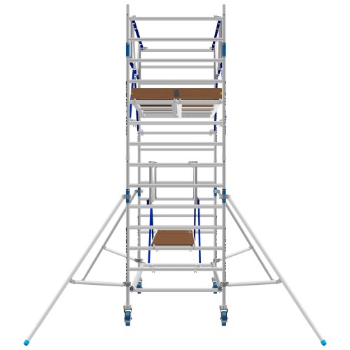 ASC Rollgerüst AGS Pro 305x135cm mit Carbon-Plattformen und doppelseitigem Geländer 5,3m Arbeitshöhe