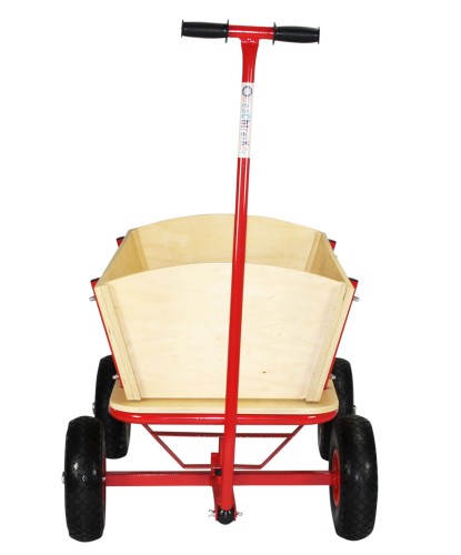 Beachtrekker Style Holz Bollerwagen Handwagen Natur mit Sonnenverdeck