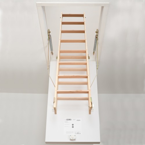 Dolle Bodentreppe clickFIX® 2-teilig bis 274cm Raumhöhe mit U-Wert 0,49 Deckenöffnung 140x70cm