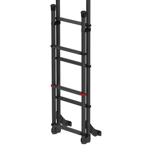 Frankana Deluxe DJ Deep Black von Fiamma klappbare Außenleiter Wohnmobilleiter 8 Stufen