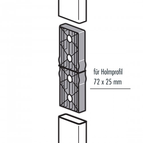 Hailo Leiterverbinder innen für Steigleitern Typ ALO 72x25mm