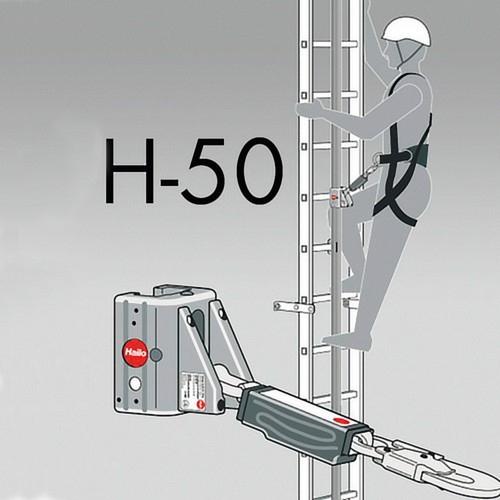 Hailo Steigschutz-Schienen Typ H50 1960mm lang Aluminium eloxiert AlMgSi 0,3
