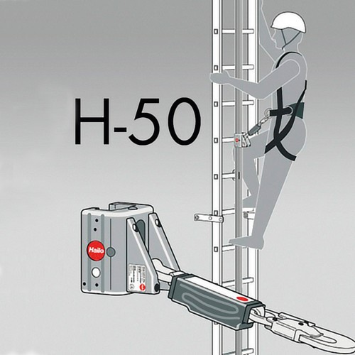 Hailo Steigschutz-Schienen Typ H50 1680mm lang Aluminium eloxiert AlMgSi 0,3