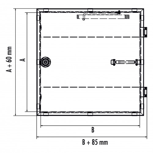 Hailo Schachtabdeckung HS12 Edelstahl tagwasserdicht und begehbar Klasse A15kN 800x800mm