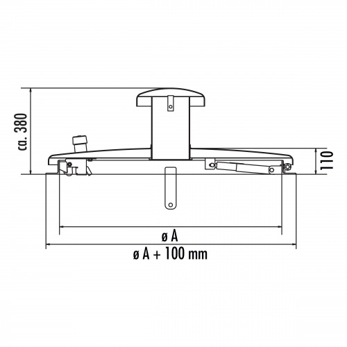 Hailo Schachtabdeckung HS3 Edelstahl 2mm tagwasserdicht Ø800mm geschlossen